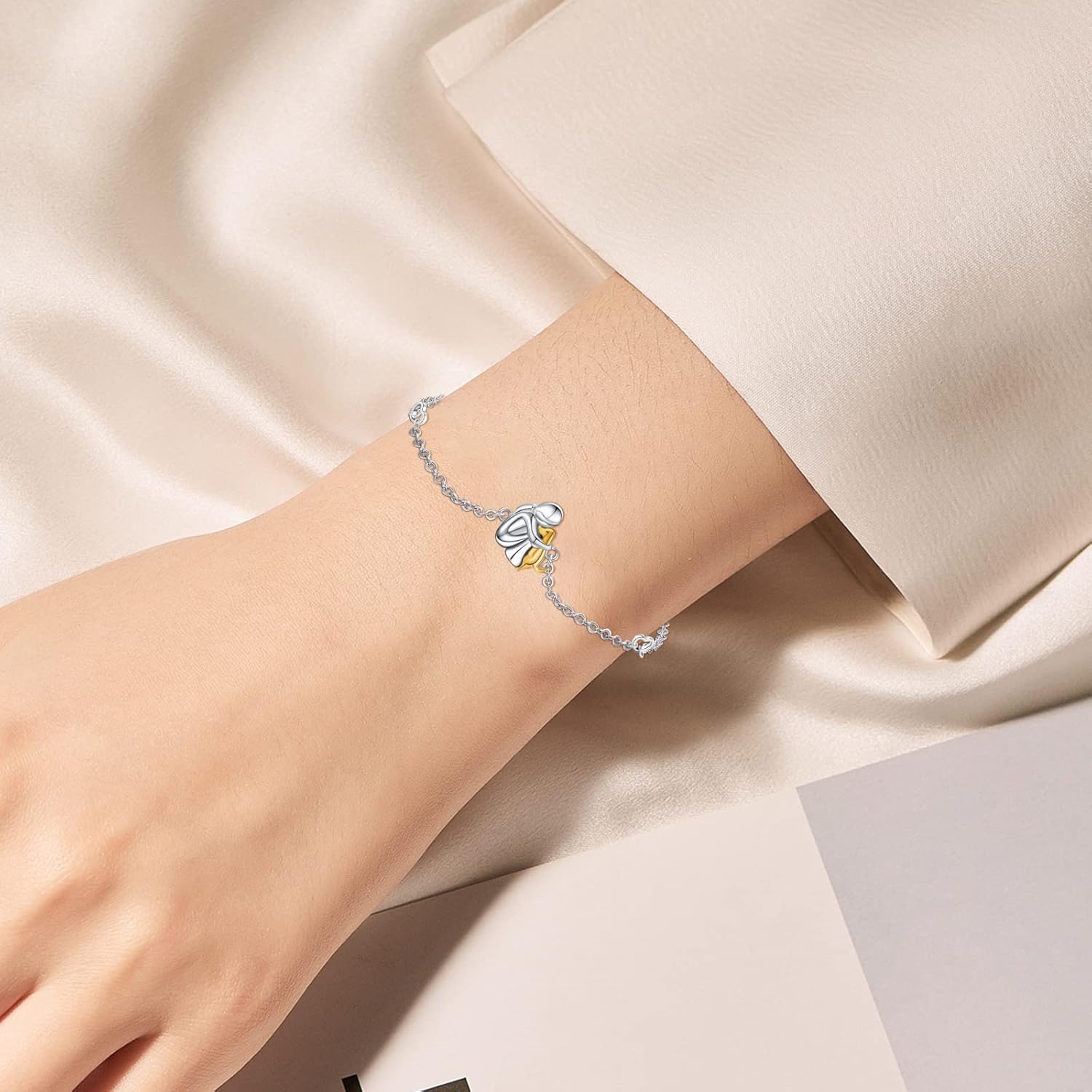 Hugging Dog Bracelet worn