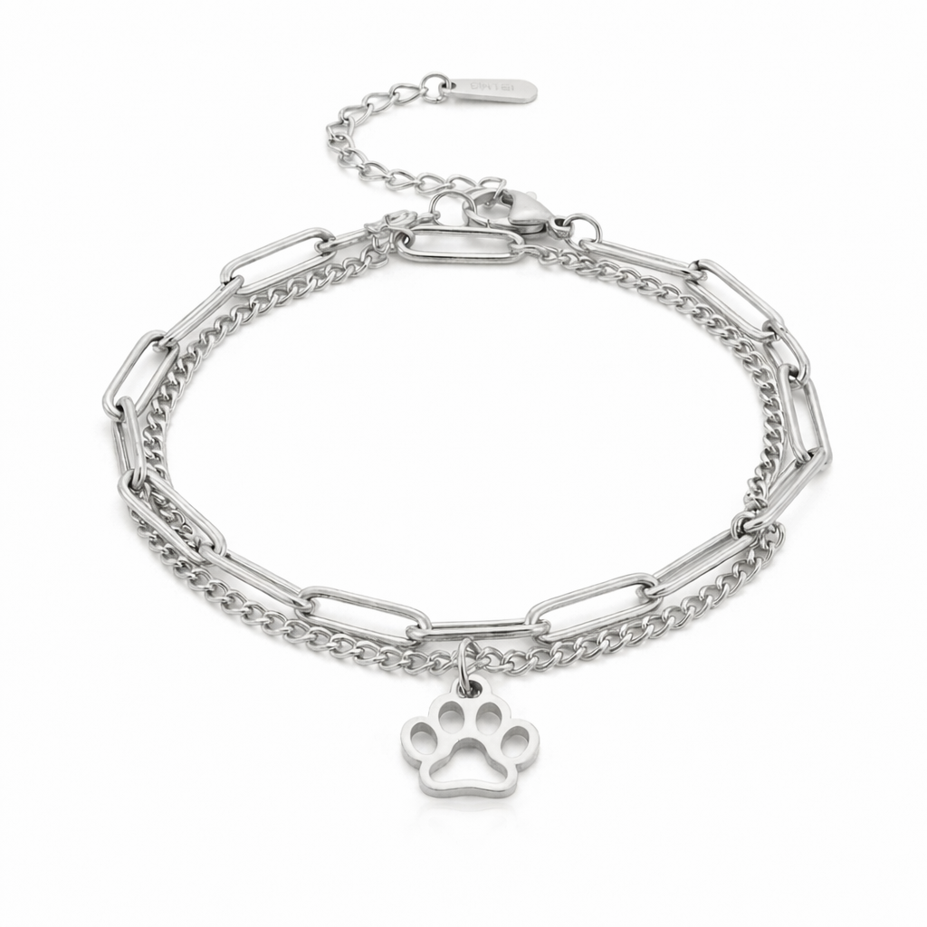Stacked Paw Bracelet worn